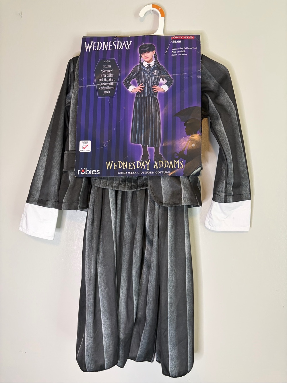 Rubie's Wednesday Addams Gray and White Kids Costume